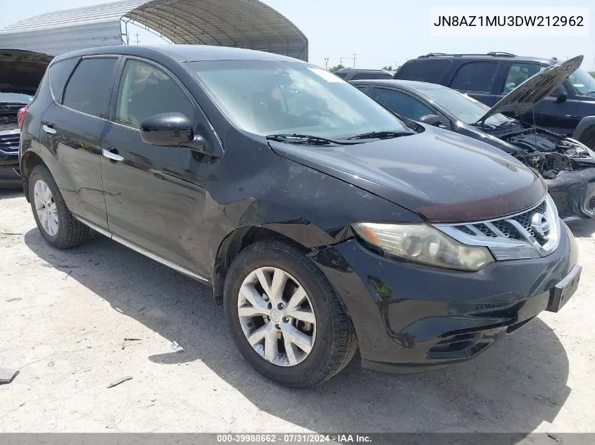 2013 Nissan Murano S VIN: JN8AZ1MU3DW212962 Lot: 39988662