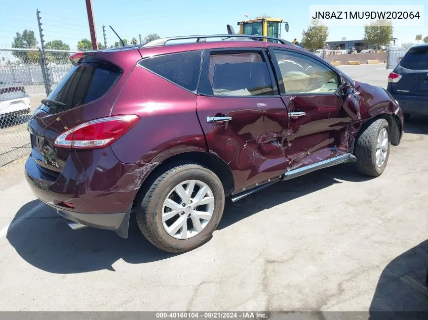 JN8AZ1MU9DW202064 2013 Nissan Murano S/Sl/Le