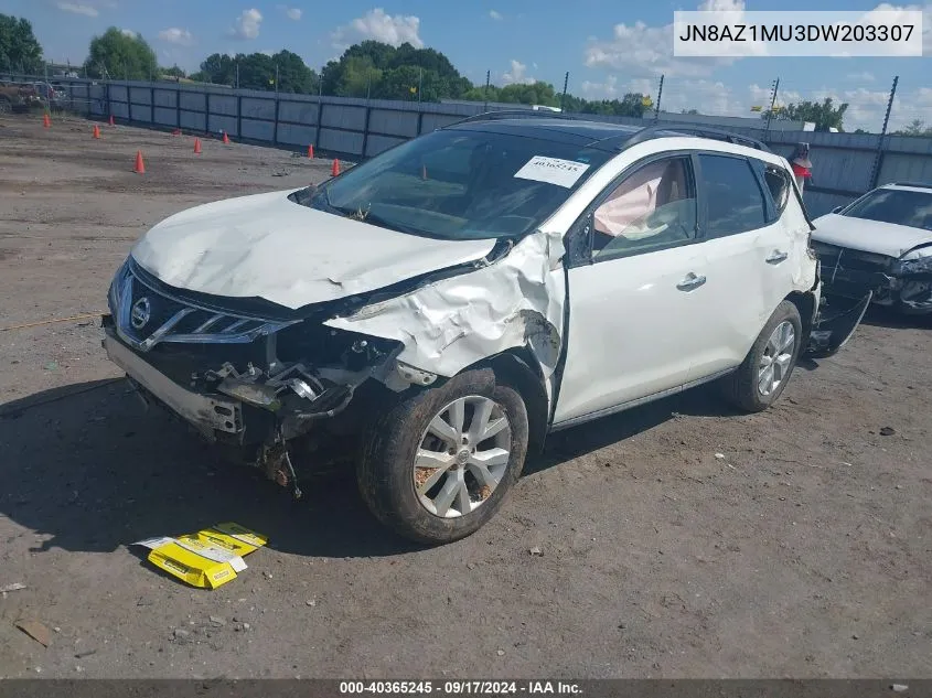 JN8AZ1MU3DW203307 2013 Nissan Murano Sl