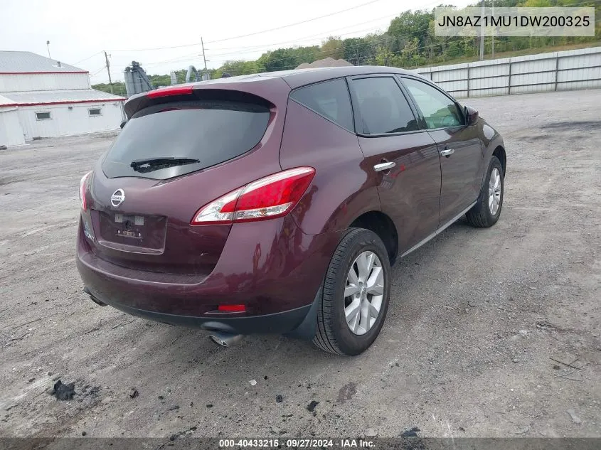 2013 Nissan Murano S VIN: JN8AZ1MU1DW200325 Lot: 40433215