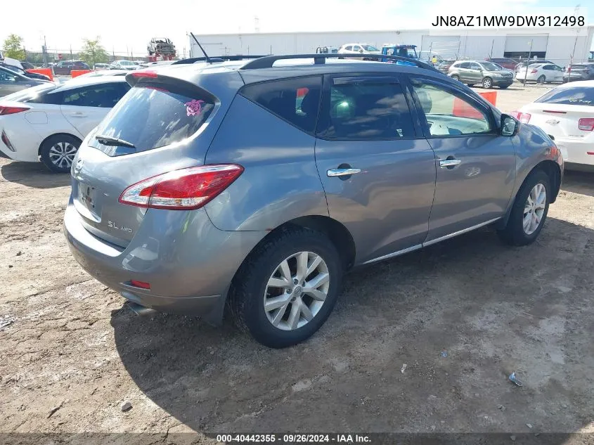 2013 Nissan Murano S/Sl/Le VIN: JN8AZ1MW9DW312498 Lot: 40442355