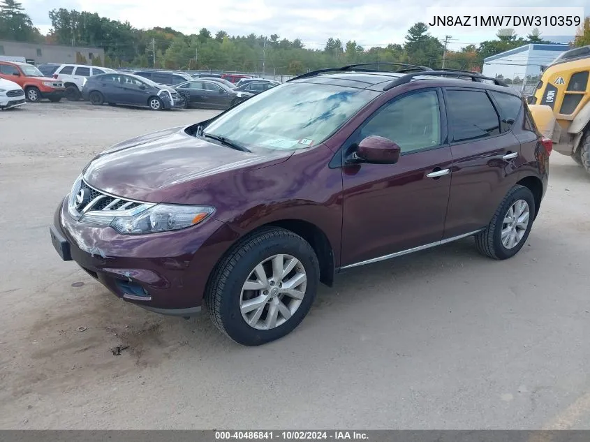 JN8AZ1MW7DW310359 2013 Nissan Murano Sl