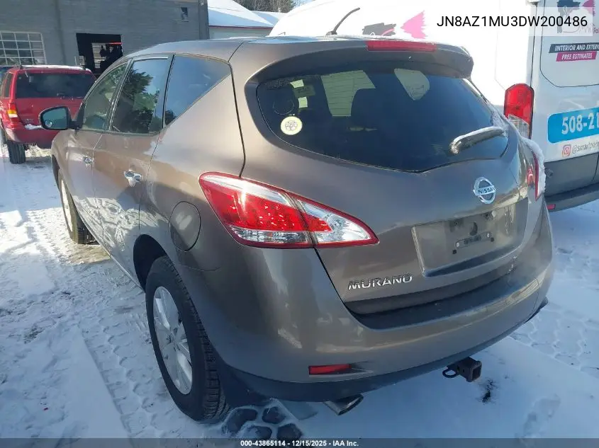 JN8AZ1MU3DW200486 2013 Nissan Murano S