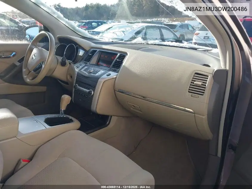 JN8AZ1MU3DW200486 2013 Nissan Murano S