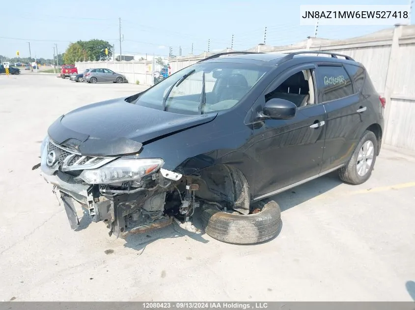 2014 Nissan Murano VIN: JN8AZ1MW6EW527418 Lot: 12080423