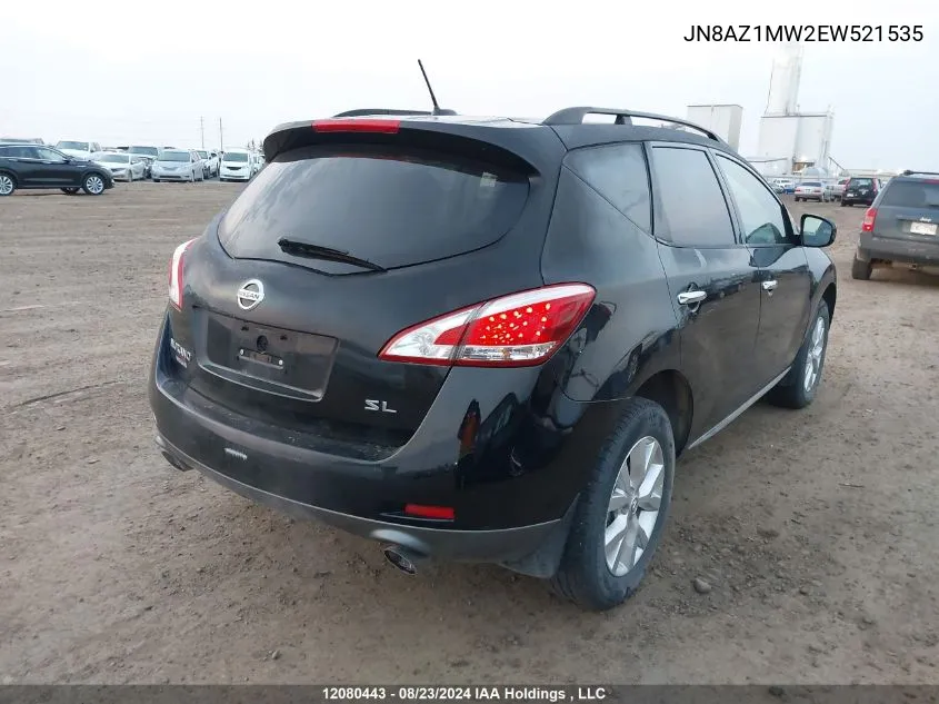 2014 Nissan Murano VIN: JN8AZ1MW2EW521535 Lot: 12080443