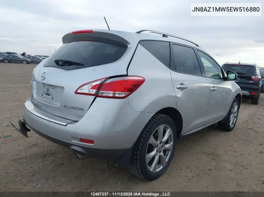 JN8AZ1MW5EW516880 2014 Nissan Murano S/Sl/Sv/Le