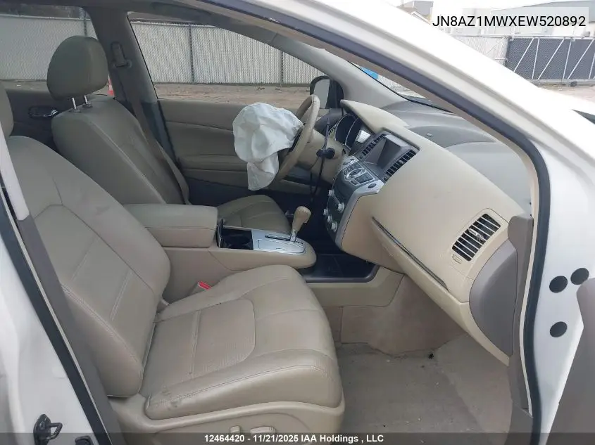 JN8AZ1MWXEW520892 2014 Nissan Murano S/Sl/Sv/Le