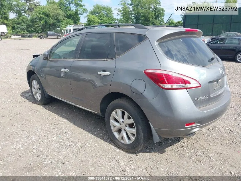 2014 Nissan Murano Sl VIN: JN8AZ1MWXEW523792 Lot: 39641372