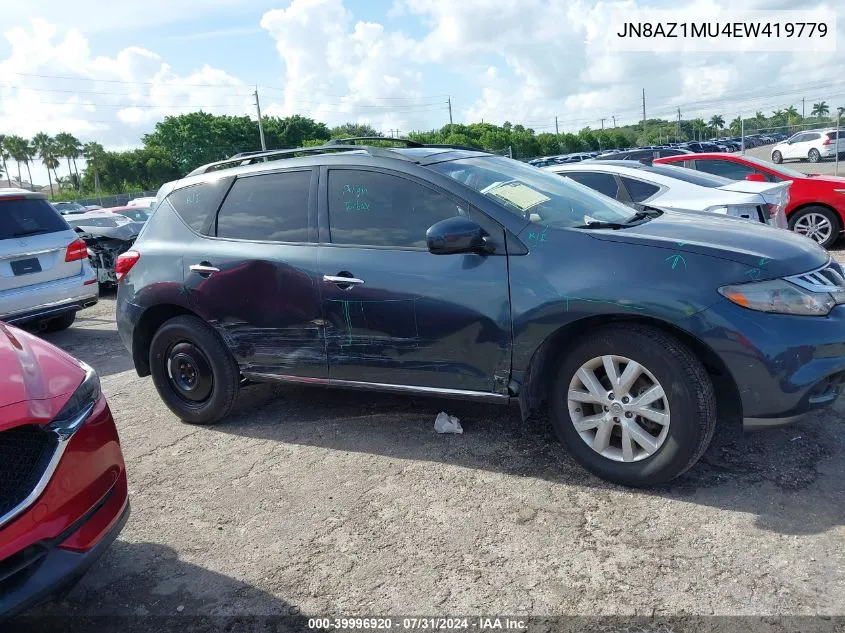 JN8AZ1MU4EW419779 2014 Nissan Murano S/Sl/Sv/Le