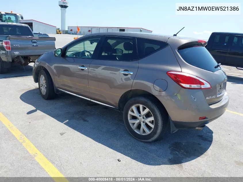 JN8AZ1MW0EW521386 2014 Nissan Murano Le/S/Sl/Sv