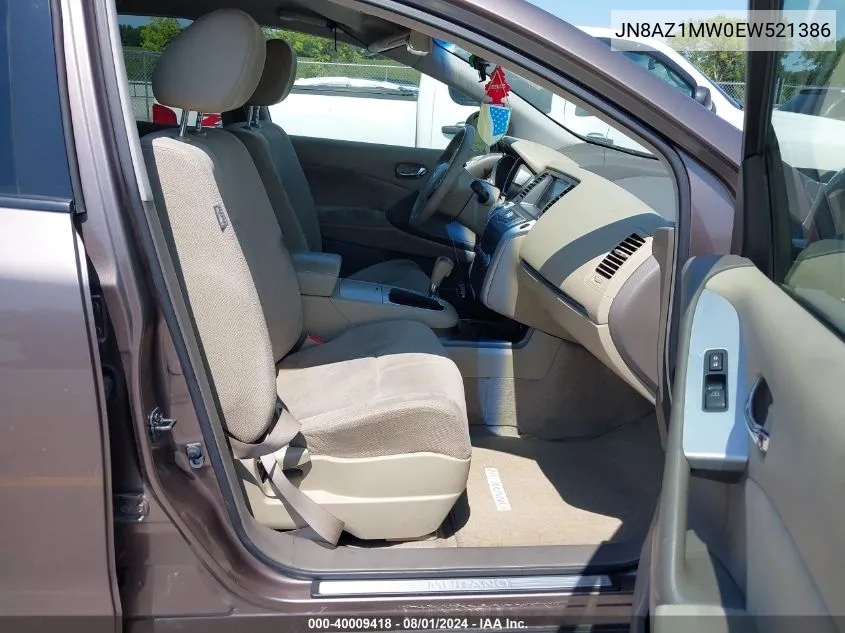 JN8AZ1MW0EW521386 2014 Nissan Murano Le/S/Sl/Sv