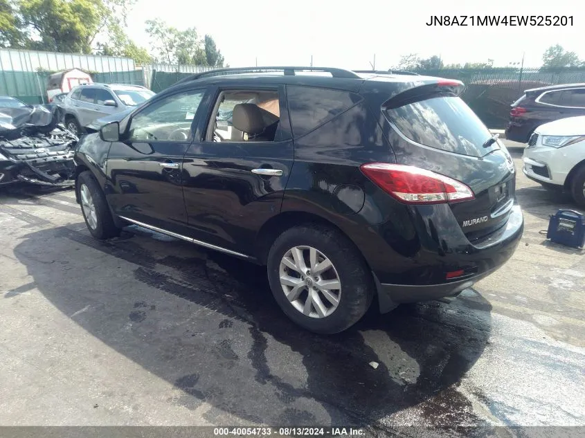 2014 Nissan Murano Sl VIN: JN8AZ1MW4EW525201 Lot: 40054733