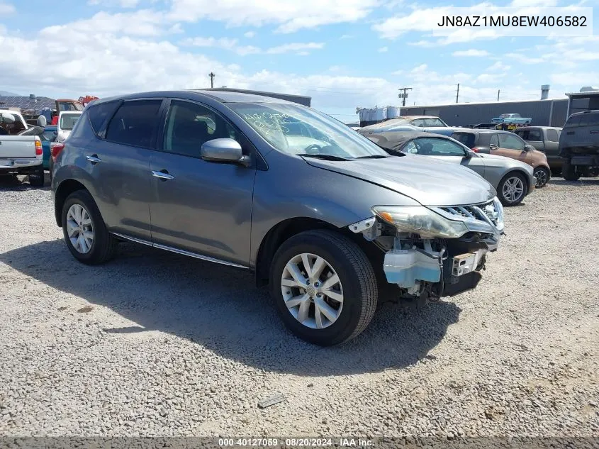 2014 Nissan Murano S/Sl/Sv/Le VIN: JN8AZ1MU8EW406582 Lot: 40127059