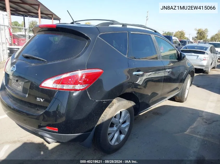 2014 Nissan Murano Sv VIN: JN8AZ1MU2EW415066 Lot: 40219621