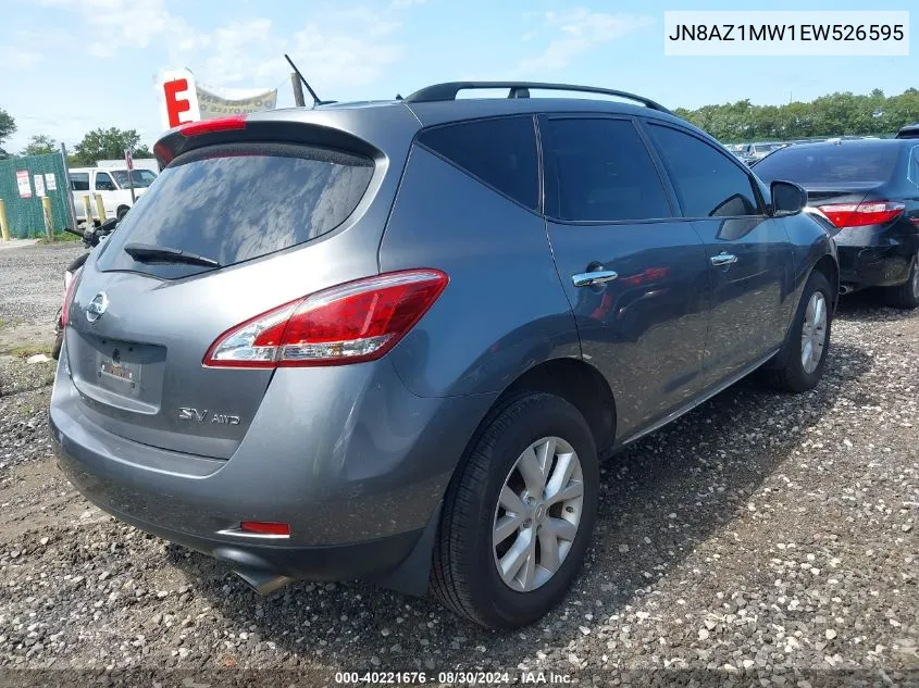 2014 Nissan Murano Sv VIN: JN8AZ1MW1EW526595 Lot: 40221676