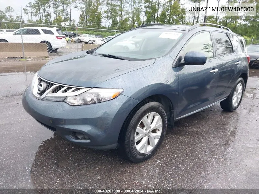 2014 Nissan Murano Sl VIN: JN8AZ1MU0EW405300 Lot: 40267300