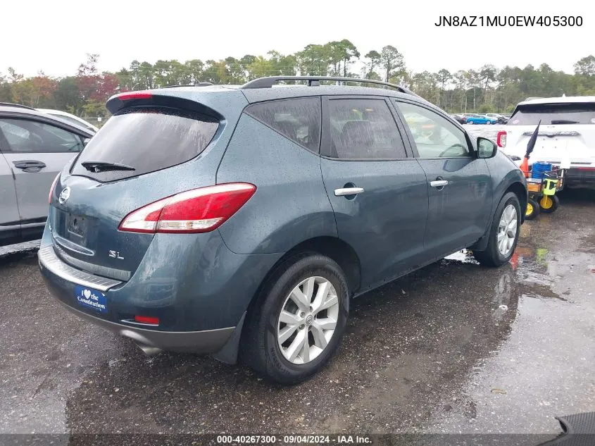 2014 Nissan Murano Sl VIN: JN8AZ1MU0EW405300 Lot: 40267300