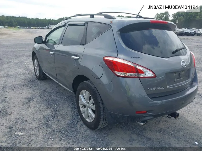 JN8AZ1MU0EW404194 2014 Nissan Murano S/Sl/Sv/Le