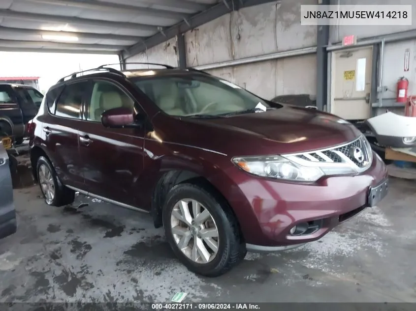 2014 Nissan Murano Sl VIN: JN8AZ1MU5EW414218 Lot: 40272171