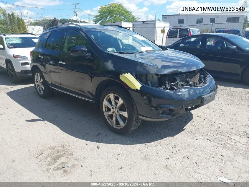 2014 Nissan Murano Le VIN: JN8AZ1MW0EW533540 Lot: 40275023