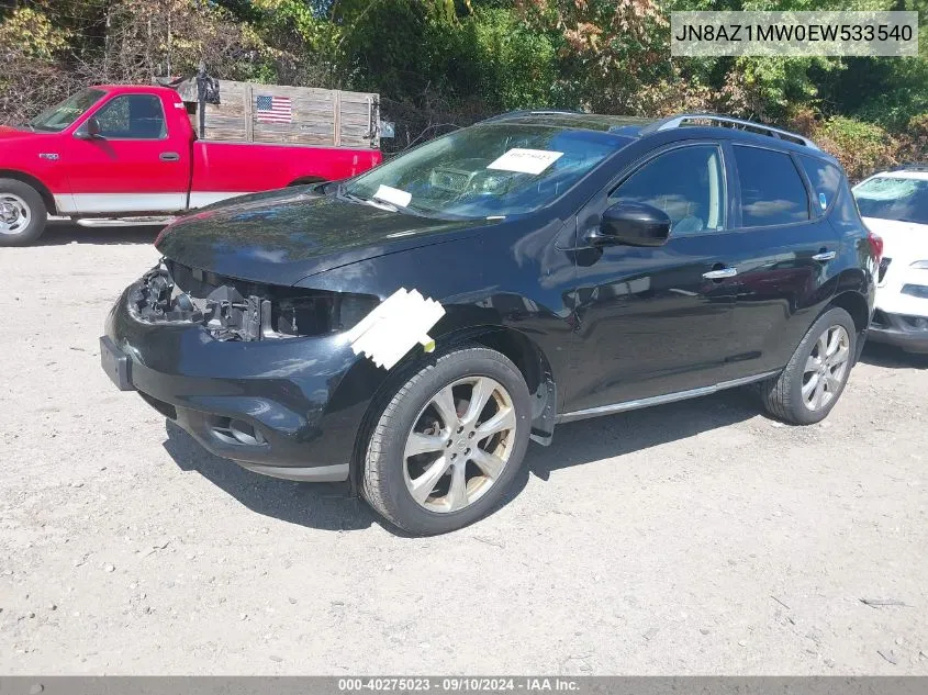 JN8AZ1MW0EW533540 2014 Nissan Murano Le