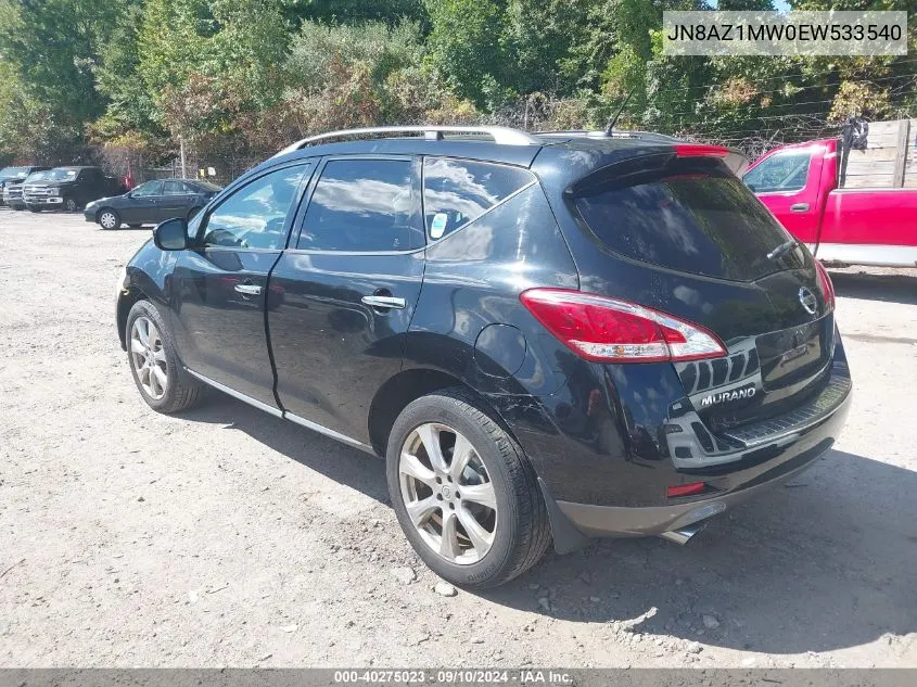 2014 Nissan Murano Le VIN: JN8AZ1MW0EW533540 Lot: 40275023