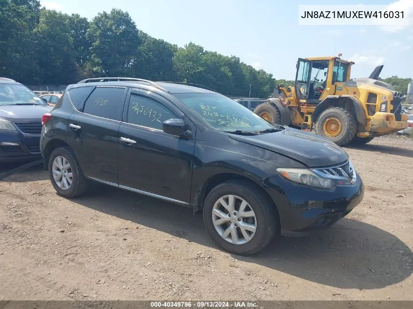 2014 Nissan Murano Sv VIN: JN8AZ1MUXEW416031 Lot: 40349796