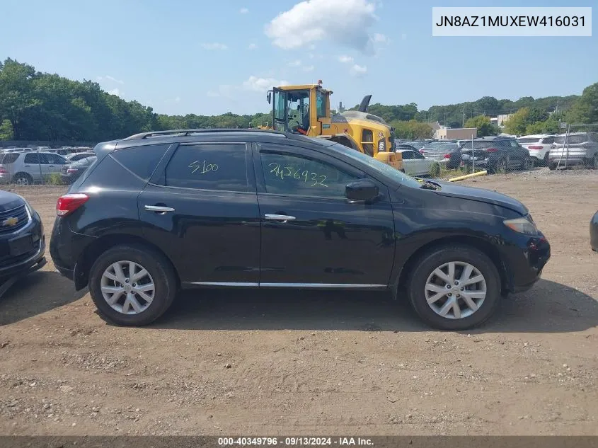 2014 Nissan Murano Sv VIN: JN8AZ1MUXEW416031 Lot: 40349796