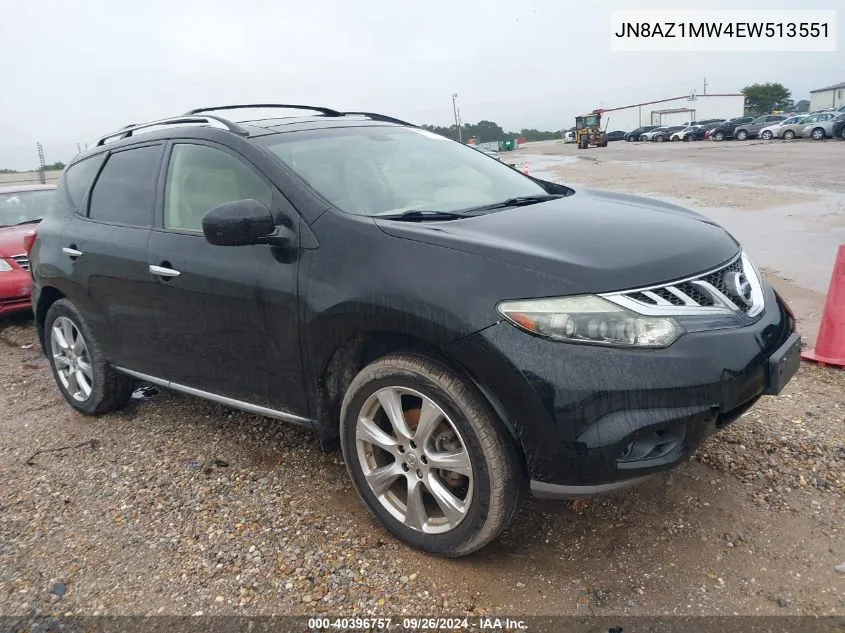 2014 Nissan Murano Le/S/Sl/Sv VIN: JN8AZ1MW4EW513551 Lot: 40396757