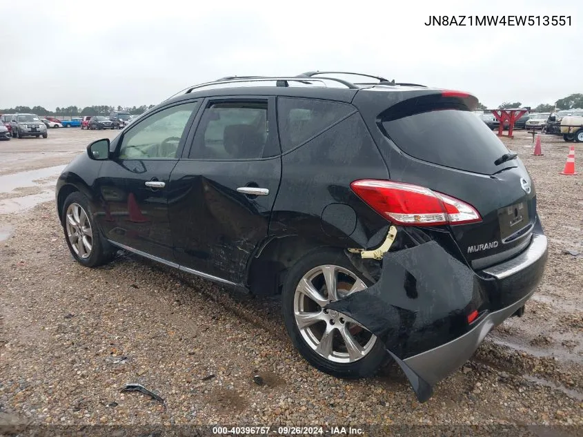 2014 Nissan Murano Le/S/Sl/Sv VIN: JN8AZ1MW4EW513551 Lot: 40396757