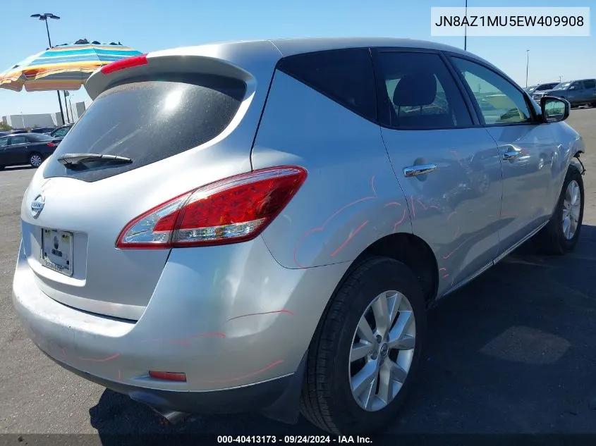 2014 Nissan Murano Le/S/Sl/Sv VIN: JN8AZ1MU5EW409908 Lot: 40413173