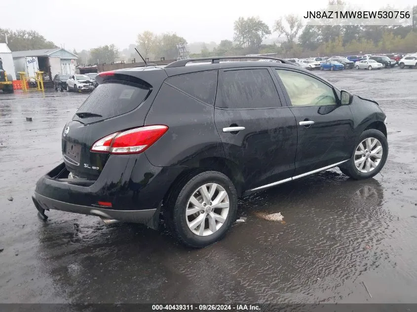 2014 Nissan Murano Sl VIN: JN8AZ1MW8EW530756 Lot: 40439311