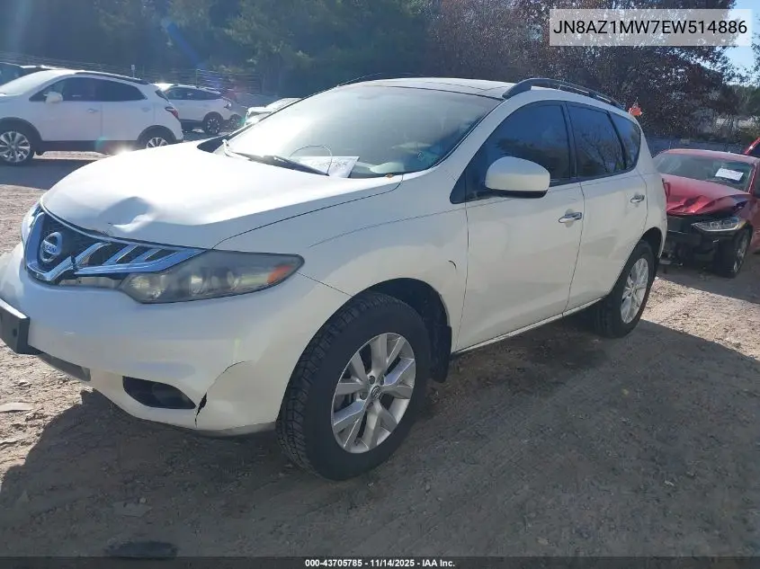 JN8AZ1MW7EW514886 2014 Nissan Murano Sl