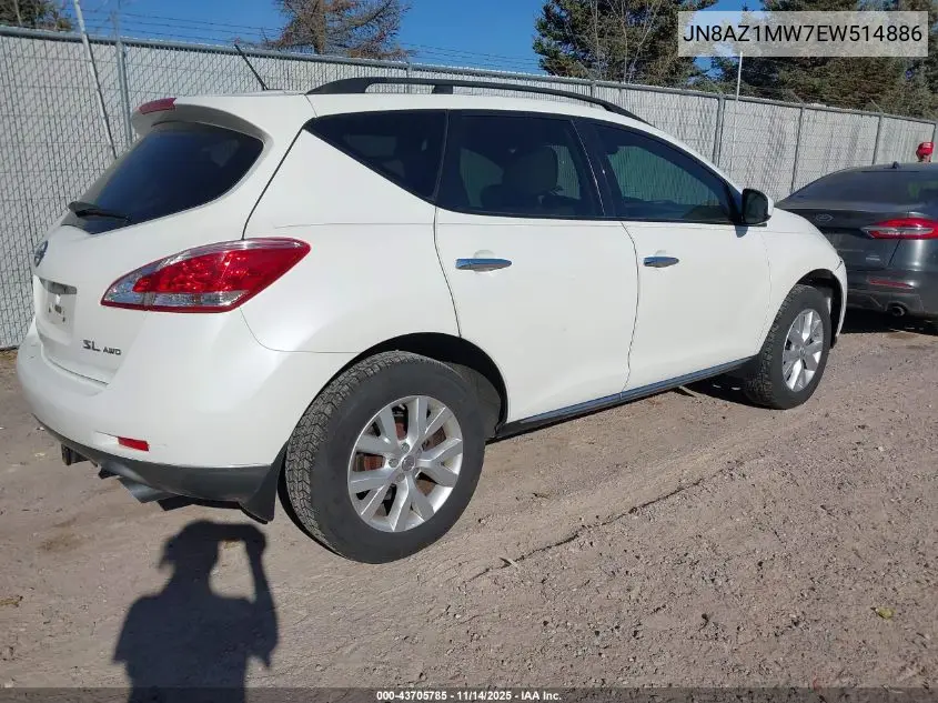 JN8AZ1MW7EW514886 2014 Nissan Murano Sl