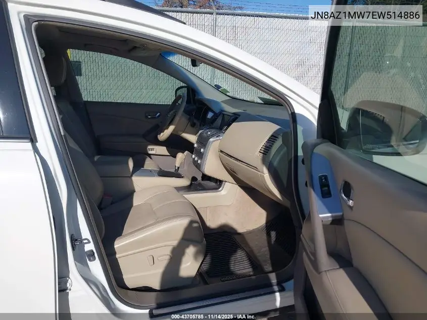 JN8AZ1MW7EW514886 2014 Nissan Murano Sl
