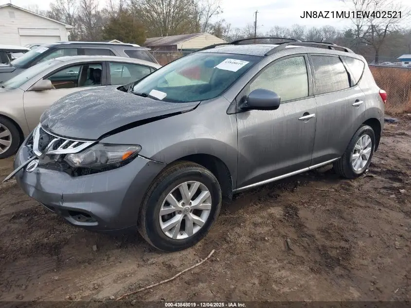 JN8AZ1MU1EW402521 2014 Nissan Murano Sv
