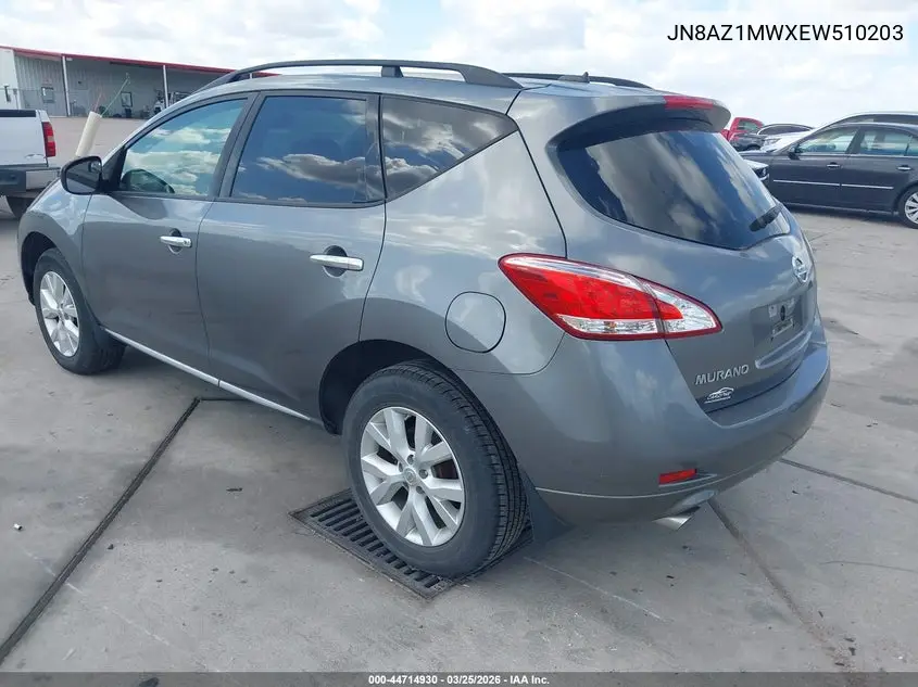 JN8AZ1MWXEW510203 2014 Nissan Murano Sl