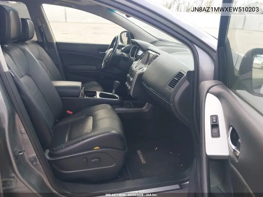 JN8AZ1MWXEW510203 2014 Nissan Murano Sl