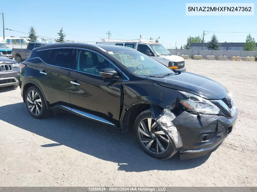 5N1AZ2MHXFN247362 2015 Nissan Murano S/Sl/Sv/Platinum