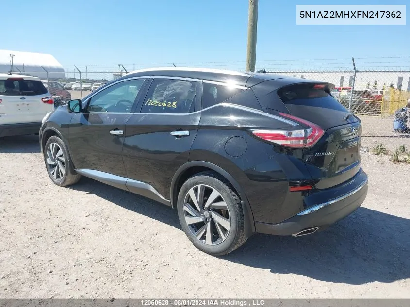 5N1AZ2MHXFN247362 2015 Nissan Murano S/Sl/Sv/Platinum