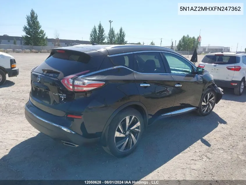 5N1AZ2MHXFN247362 2015 Nissan Murano S/Sl/Sv/Platinum