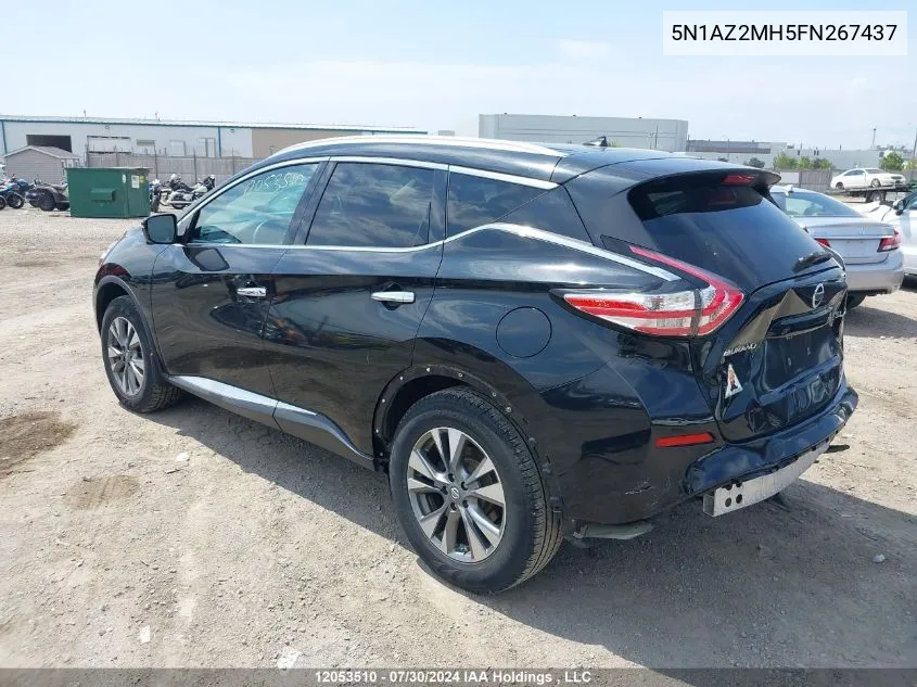 2015 Nissan Murano VIN: 5N1AZ2MH5FN267437 Lot: 12053510