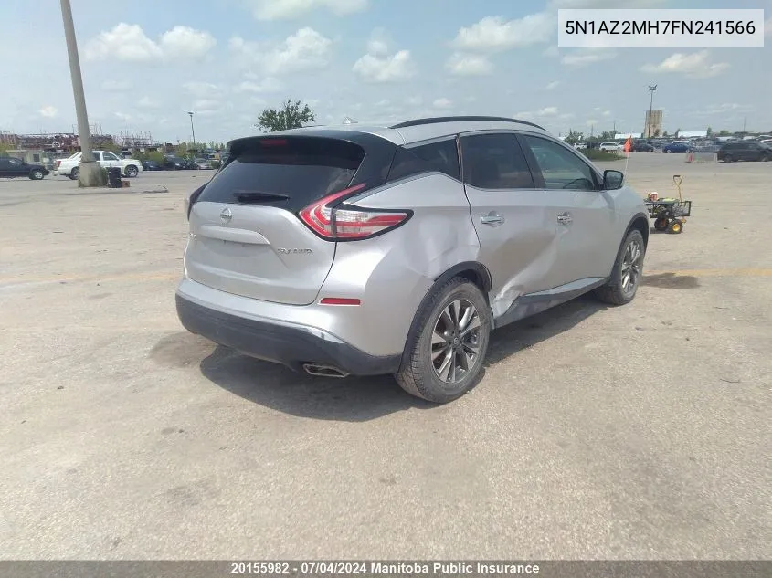 5N1AZ2MH7FN241566 2015 Nissan Murano Sv