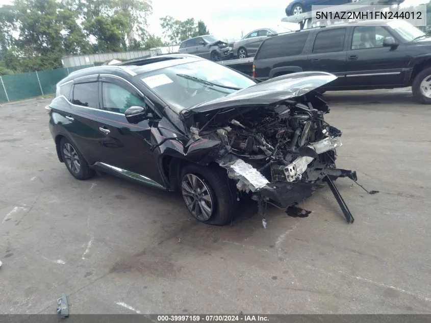 5N1AZ2MH1FN244012 2015 Nissan Murano Sl