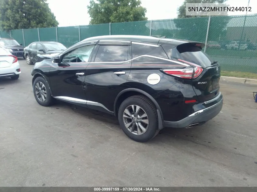 2015 Nissan Murano Sl VIN: 5N1AZ2MH1FN244012 Lot: 39997159