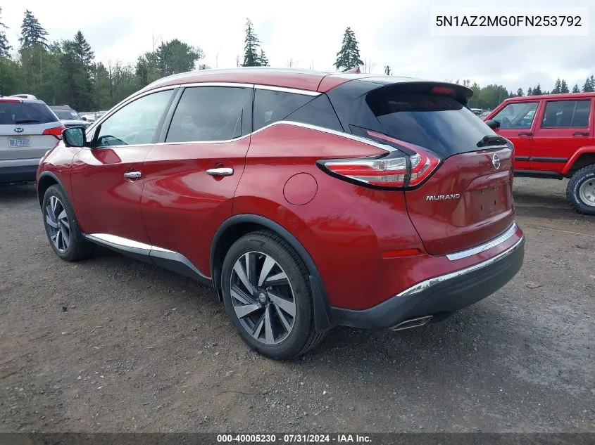 5N1AZ2MG0FN253792 2015 Nissan Murano S/Sl/Sv/Platinum