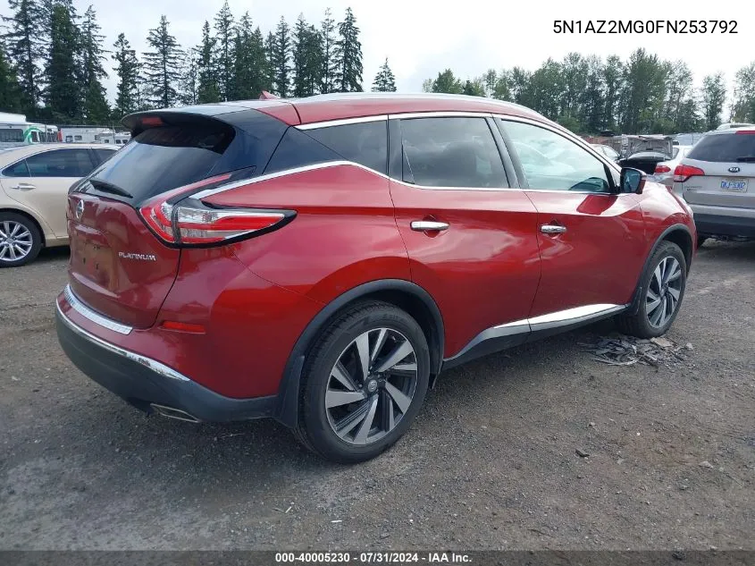 5N1AZ2MG0FN253792 2015 Nissan Murano S/Sl/Sv/Platinum