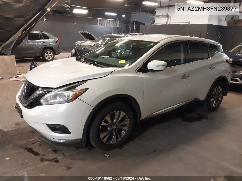 2015 Nissan Murano S VIN: 5N1AZ2MH3FN239877 Lot: 40118562