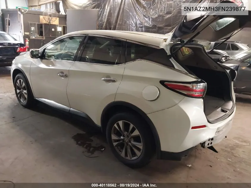 2015 Nissan Murano S VIN: 5N1AZ2MH3FN239877 Lot: 40118562